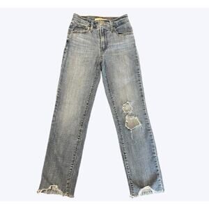 Levi's 724 High Rise Straight Jeans Size 24 Light Wash Straight Crop Jeans